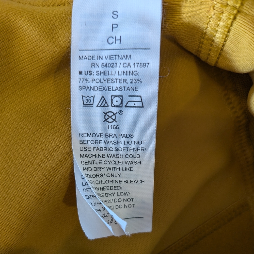 Old Navy Active Powersoft Set Crop High-Rise Leggings & Top Yellow Sz S & XS - Picture 6 of 11